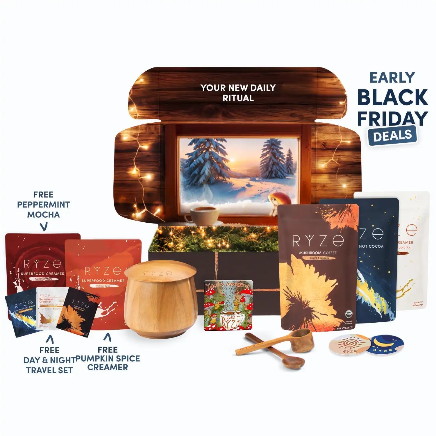 RYZE Ritual Set: Cocoa + Coffee - Daily Set