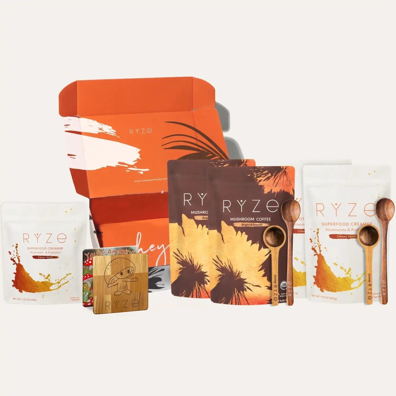 RYZE Lovers Gift Set (2 Coffees + 2 Creamers) - Clean Bundle