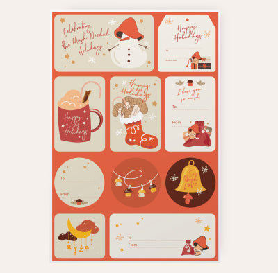 FREE Holiday Labels - Clean Style