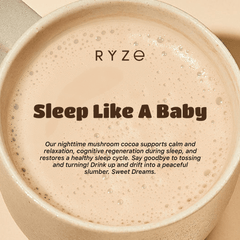 RYZE Hot Cocoa - with 6 Sleep Superfoods to Help Fall Asleep and Stay Asleep - Clean Style