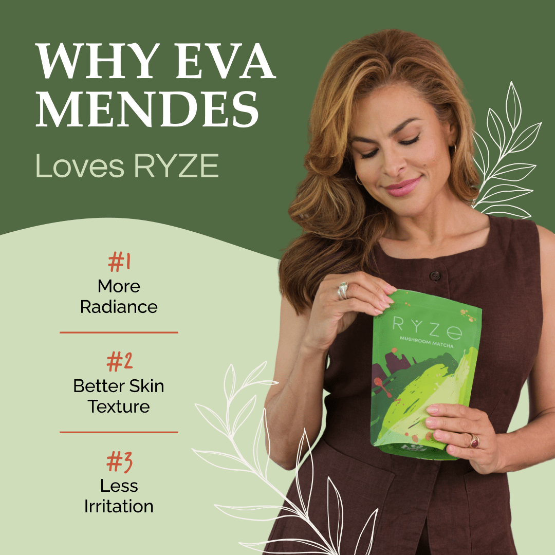 RYZE Matcha - with 6 Organic Adaptogenic Mushrooms Grown In USA and Ceremonial-Grade Japanese Matcha - Clean Bundle